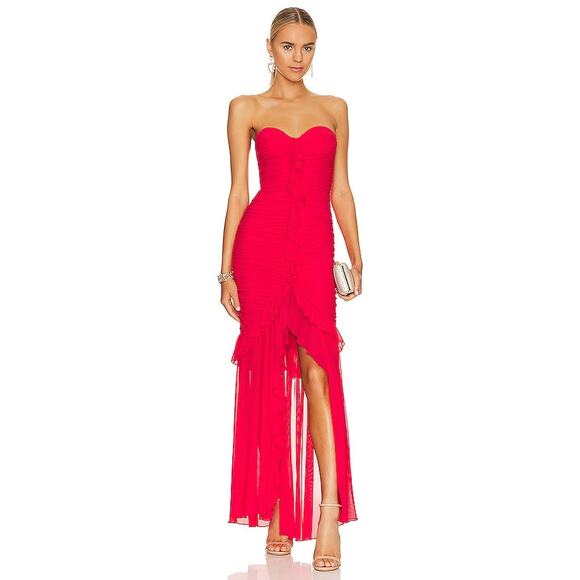 Majorelle Giules Gown in Cherry Red Size Large - Picture 1 of 11